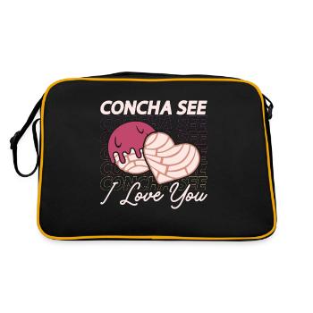Concha See I Love You Conchas mexicaines de pain sucré - Sac Retro - noir/or - Dos