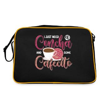 Conchas, j’ai juste besoin d’une concha et d’un peu de nourriture mexicaine - Sac Retro - noir/or - Dos