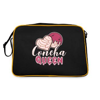 Concha Queen Loves Sweet Shell Bread Dulce Conchas - Retro Bag - black/gold - Back