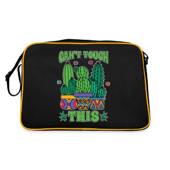La succulente ne peut pas toucher cette plante en pot de cactus - Sac Retro - noir/or - Dos