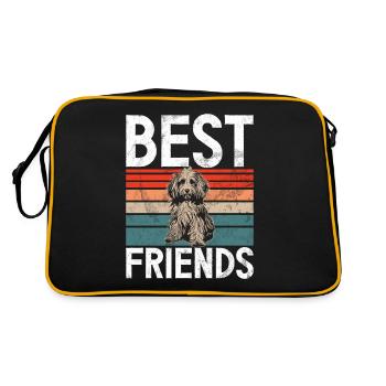 Gifts for Havanese Dog Lovers - Retro Tasche - Schwarz/Gold - Hinten