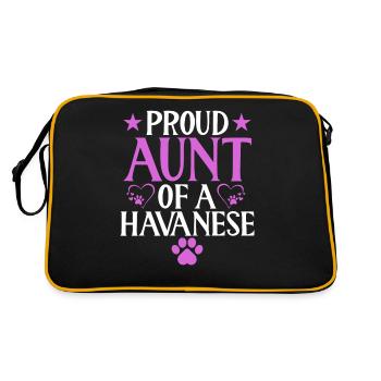 Gifts for Havanese Dog Lovers - Retro Tasche - Schwarz/Gold - Hinten