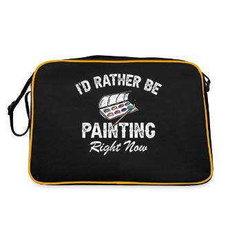 Je préfère peindre en ce moment - Sac Retro - noir/or - Dos
