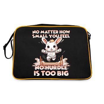 Kaninhop Wonder: Erlebe die Magie des Kaninhop - Retro Tasche - Schwarz/Gold - Hinten