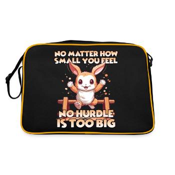 Kaninhop Trainiere mit Herz für dein Häschen - Retro Tasche - Schwarz/Gold - Hinten