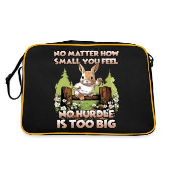 Motif de lapin Kaninhop pour gardien de lapin - Sac Retro - noir/or - Dos