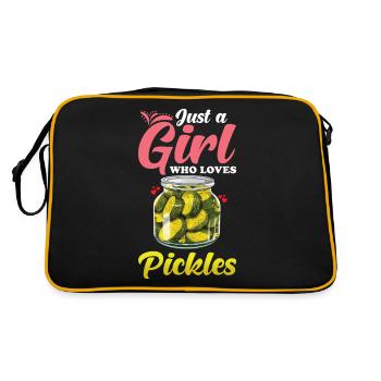 Pickles Lover concombre mariné cadeau - Sac Retro - noir/or - Dos