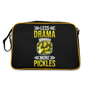 Pickles Lover concombre mariné cadeau - Sac Retro - noir/or - Dos