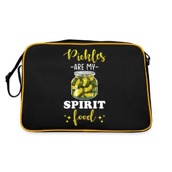 Pickles Lover concombre mariné cadeau - Sac Retro - noir/or - Dos