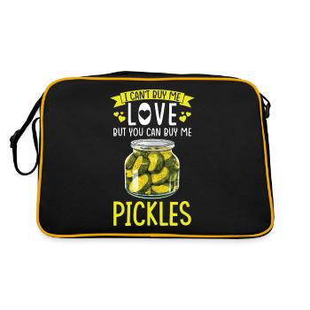 Pickles Lover concombre mariné cadeau - Sac Retro - noir/or - Dos