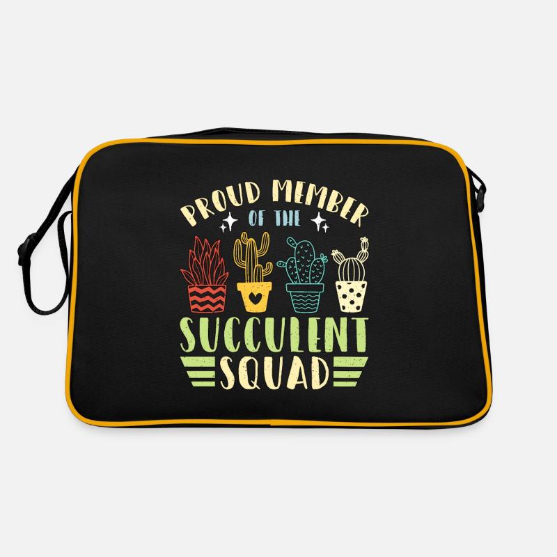 Succulent Proud Member Of The Succulent Cactuses Retro Tasche
