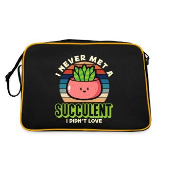 Succulente Je n’ai jamais rencontré Succulente Je n’ai pas de cactus - Sac Retro - noir/or - Dos