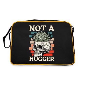 Succulent Not A Hugger Loves Cactus Plants Garden - Retro Bag - black/gold - Back