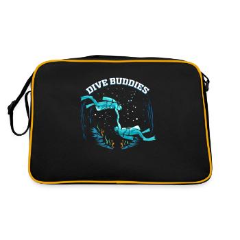 Cadeau de plongeur partenaire de plongée pour la plongée sous-marine - Sac Retro - noir/or - Dos