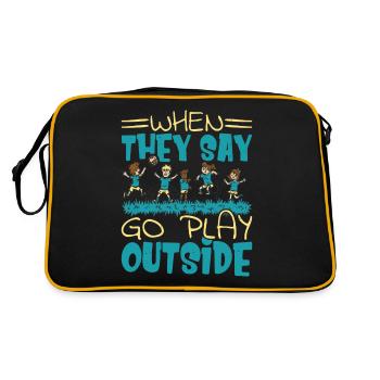 When They Say Go Play Outside 2 - Retro Bag - black/gold - Back