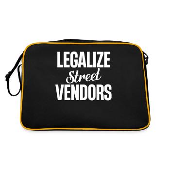 Légaliser les vendeurs de rue, les hommes d’affaires, - Sac Retro - noir/or - Dos