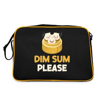 Dimsum Please Hongkong Siomai Zum Mitnehmen - Retro Tasche - Schwarz/Gold - Hinten