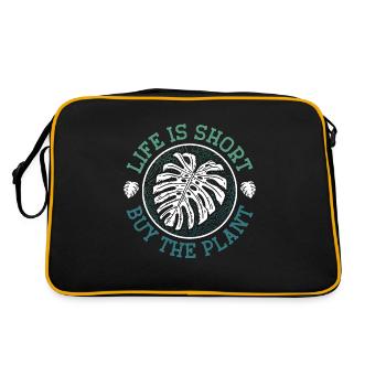 Botany Life Is Short Buy The Plant Horticulture - Retro Bag - black/gold - Back