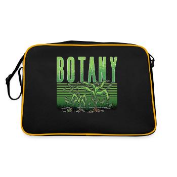 Botany Loves Gardening Planting Botanical Garden - Retro Bag - black/gold - Back