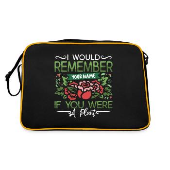 Botany I Would Remember Your Name If Indoor Plants - Retro Bag - black/gold - Back