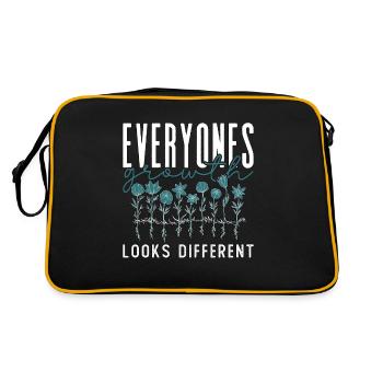 Botany Everyones Growth Looks Different Botanical - Retro Bag - black/gold - Back