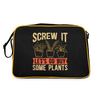 Botany Screw It Let's Go Buy Some Plants Botanical - Retro Bag - black/gold - Back