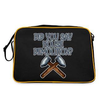 Vous avez dit démolition de maison 4 - Sac Retro - noir/or - Dos