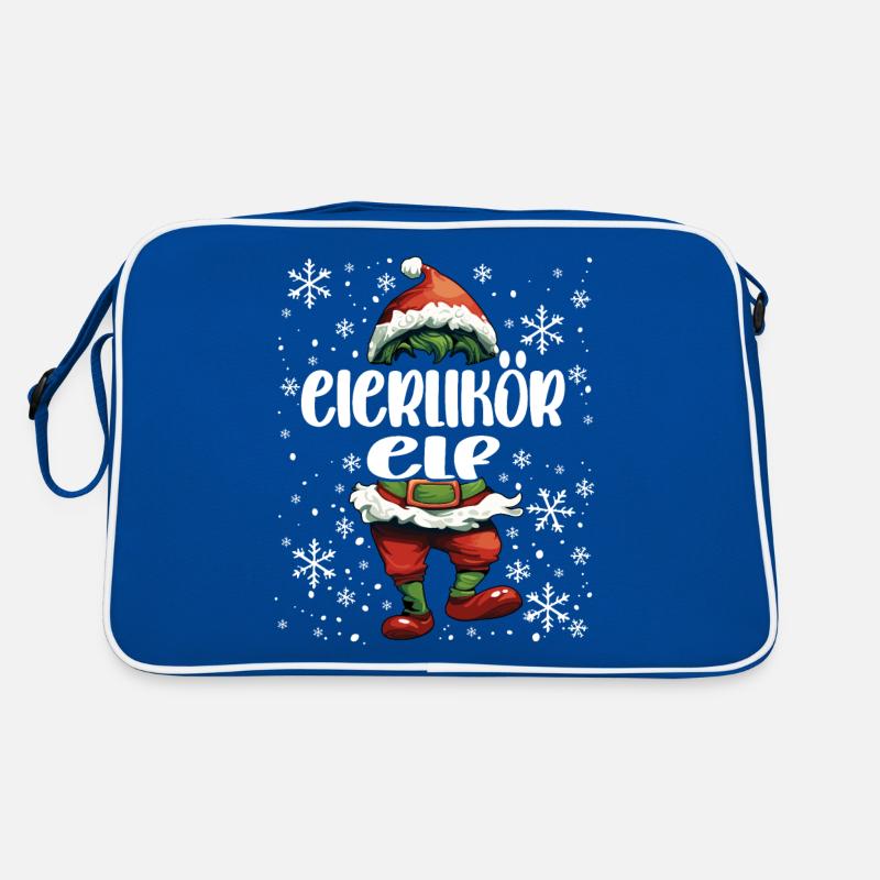 Weihnachtsoutfit Eierlikör Elf Retro Tasche