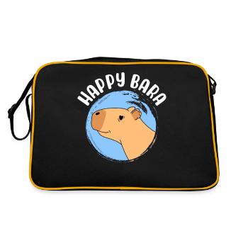Glückliche Bara - Retro Tasche - Schwarz/Gold - Hinten