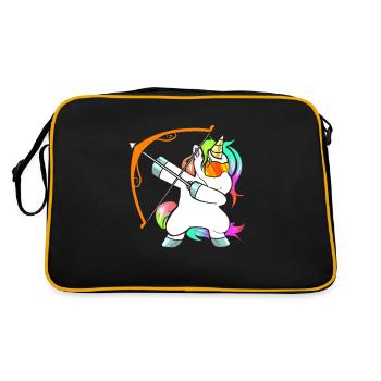 Cadeau de licorne de tir à l’arc pour les enfants - Sac Retro - noir/or - Dos