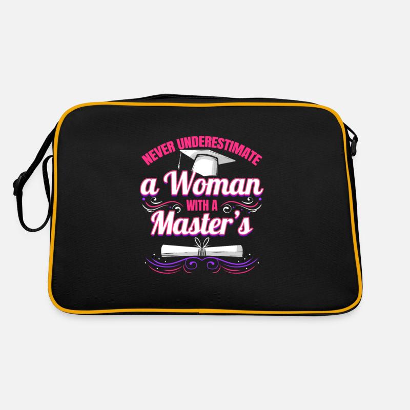 Master Abschluss Party Frau Masterstudium Uni Retro Tasche