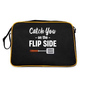 Attrapez-vous sur le revers des jeux de mots spatule - Sac Retro - noir/or - Dos