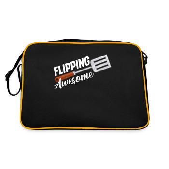 Retourner Awesome Spatule Jeux de mots Ustensiles Chefs - Sac Retro - noir/or - Dos