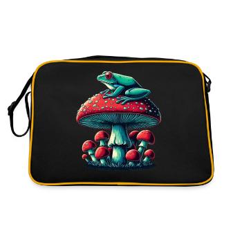 Grenouille mystique et champignon - Sac Retro - noir/or - Dos