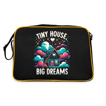Tiny House Owner Builder - Tiny House Big Dreams - Retro Bag - black/gold - Back