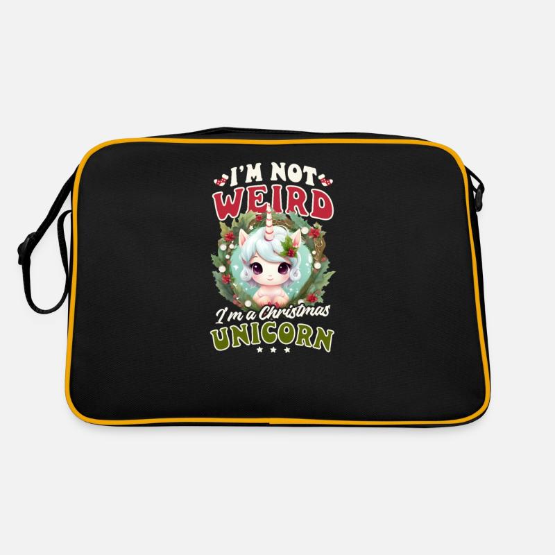 Licorne de Noël pas bizarre Sac Retro