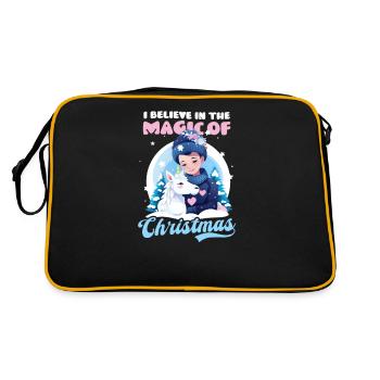Licorne de Noël Croire à la magie de Noël - Sac Retro - noir/or - Dos