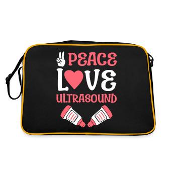 Technicien Ultrasonique Peace Love - Sac Retro - noir/or - Dos