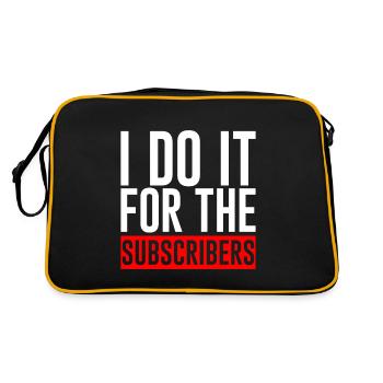 I Do It For The Subscribers - Retro Bag - black/gold - Back
