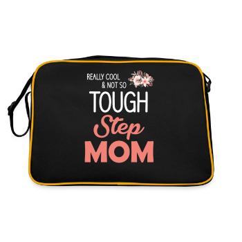 Really Not So Cool Tough Stepmom - Retro Bag - black/gold - Back