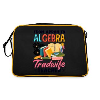 Classic Homeschool Mom Tradwife Homeschooling - Retro Bag - black/gold - Back
