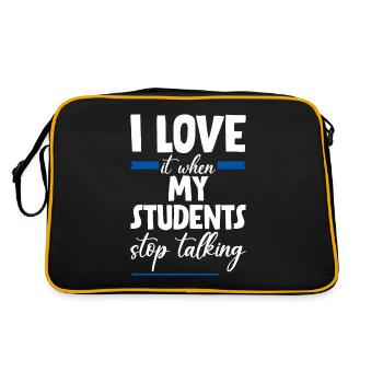 I Love It When My Students Stop Talking 4 - Retro Bag - black/gold - Back