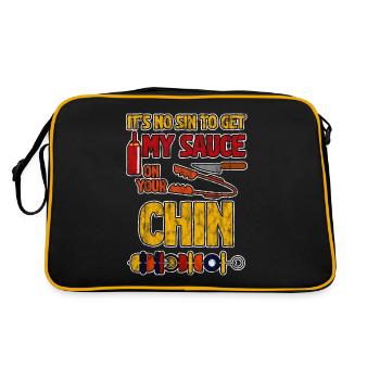 It's No Sin To Get My Sauce On Your Chin 3 - Retro Bag - black/gold - Back