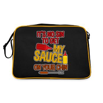 It's No Sin To Get My Sauce On Your Chin 2 - Retro Bag - black/gold - Back