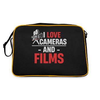 I love cameras and movies videographer vlogging - Retro Bag - black/gold - Back