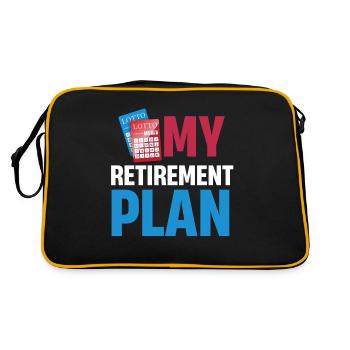 Ma retraite drôle joueur de loterie - Sac Retro - noir/or - Dos