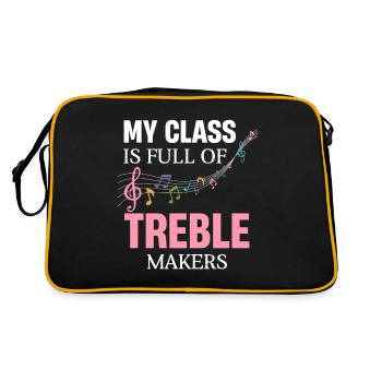 Ma classe est pleine de Treble Makers, - Sac Retro - noir/or - Dos
