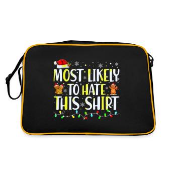 Blague de chemise préférée de Noël - Sac Retro - noir/or - Dos