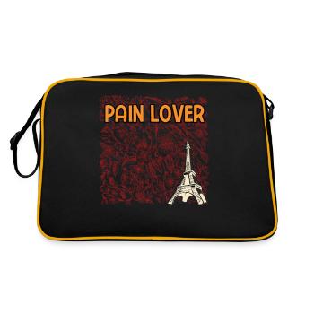Pain Lover Foodie Iconic Food Food Lover Famous - Retro Tasche - Schwarz/Gold - Hinten
