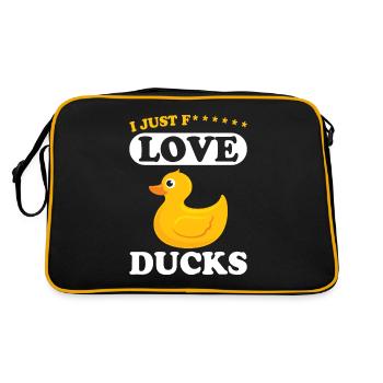 J’aime les canards Canard J’aime nager Canard - Sac Retro - noir/or - Dos